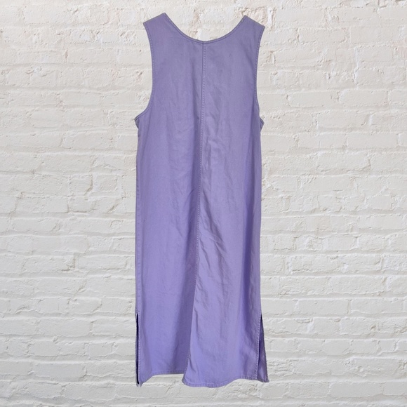 Mandal Bay Maxi Dress Med Purple Beaded Butterfly Cotton Sleeveless V-Neck EUC - Picture 2 of 7